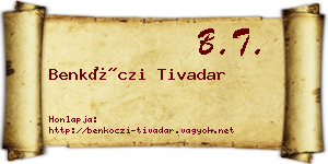 Benkóczi Tivadar névjegykártya
